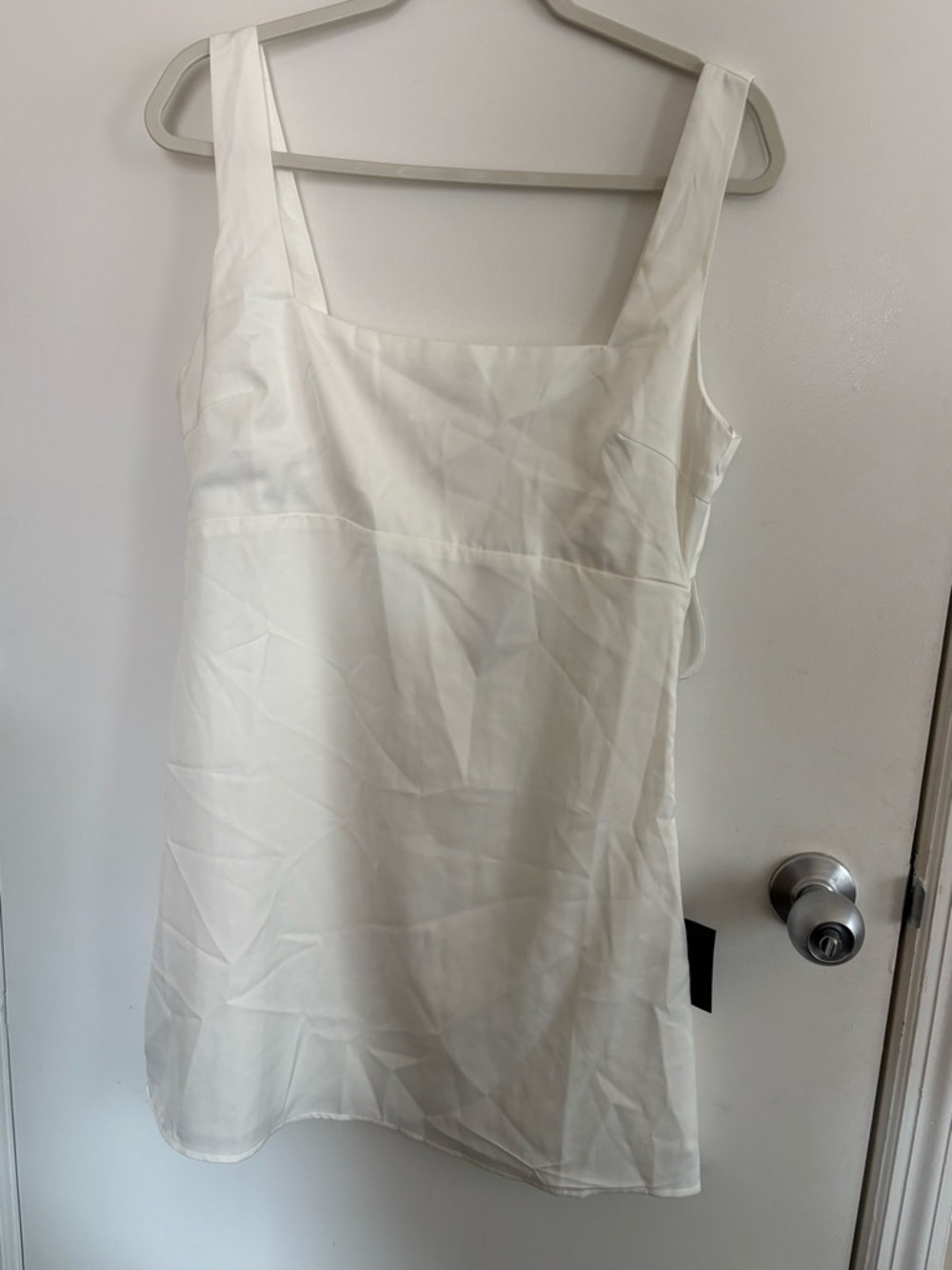 Lulu's Ivory Square-Neck Mini Dress